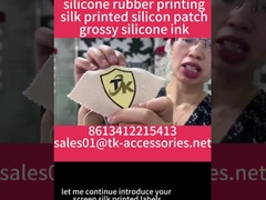 fábrica da etiqueta do silicone da impressão de tela de seda