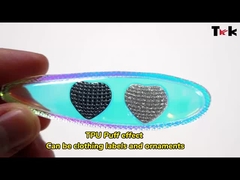 Ferro em etiquetas gravadas remendo da roupa da transferência térmica do crachá da roupa TPU