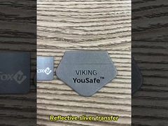 Etiquetas de vestuário em ferro impresso em logotipo por atacado Reflector prata etiquetas personalizadas para roupas camisa