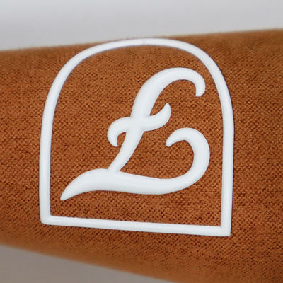 Custom High Frequency Silicone Heat Transfer Labels with Plating and Straight Cut for Garment and Bags