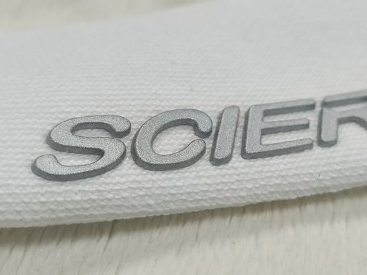 Custom Logo 3D Embossed Silicone Heat Transfer Label with Quick Sample Lead Time for Garments