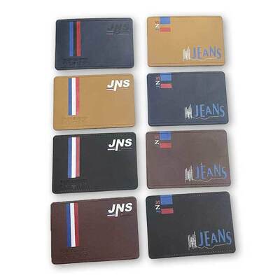 Custom Brand Logo Heat Press Real Genuine Pu Fake Leather Self Adhesive Patch Jeans Oeko Tex for Furniture