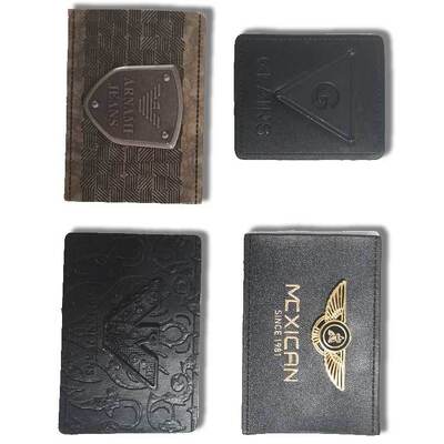 PU Leather Luggage Bag Tag Logo Label With Metal Logo Patch Custom Wholesale Handmade Fashion DIY Gifts Genuine Leather Embossed