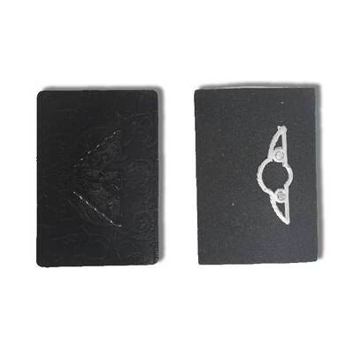 Black Sliver Clothes PU Leather Label Custom Jeans Metal Logos Sewing Label Patches for Handbag Garment Metal Labels Free Sample