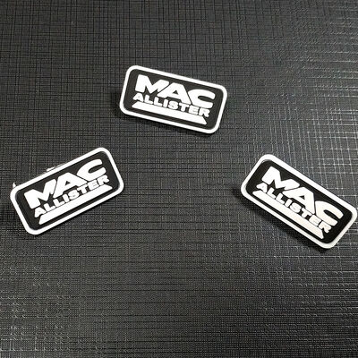 Custom Applique Sew-On PVC 3D Textured Badges for Clothing Shirts Woven Plastic Patches with Vinyl Logo and Nickel-Free Finish