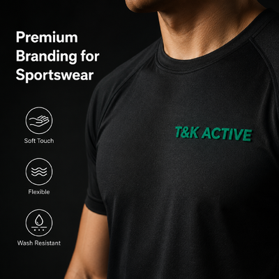 Custom Luxury Clothing 3D Silicone Logos High Density Soft Iron On Heat Transfer Patches For T Shirt