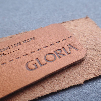 Sustainable One Side Fold OEKO Embossed Leather Patches
