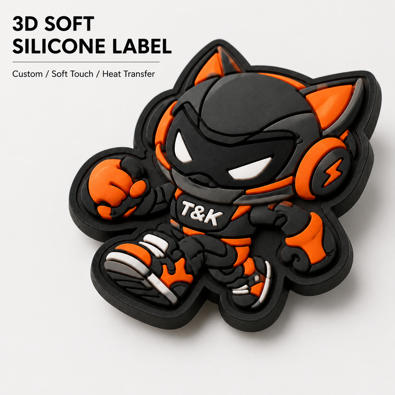 Custom Cute Cartoon Character Rubber PVC Patch Soft Mold Injection