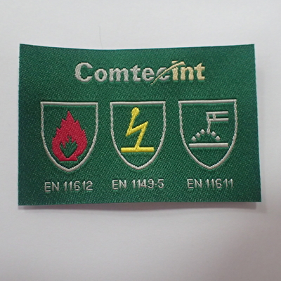 Damasco Logo Tag Clothing Woven Label para camisas das sapatas T do vestuário dos sacos