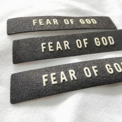 Microfiber imprimiu o silicone aumentado Logo Patch For Clothing Brand etiqueta