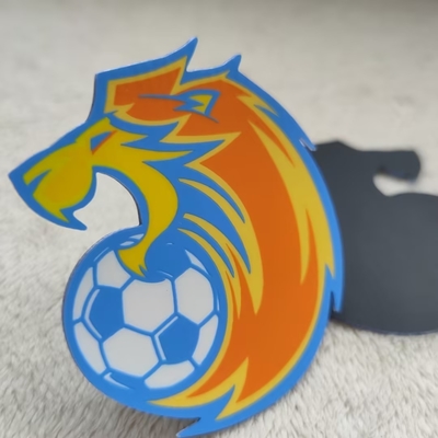Logotipo de Futebol Tatami em Ferro em 3D Com Logotipo de Apoio Tatami Etiqueta de Vestuário em Reboco