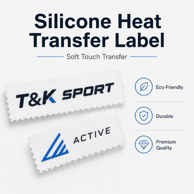 Fabricante de etiquetas de transferência de calor de silicone personalizadas para marcas de vestuário