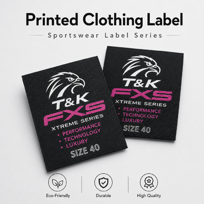 Etiqueta de Roupa Personalizada com Logotipo para Marca de Roupa Esportiva