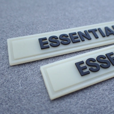 PVC transparente branco Matte Logo Rubber Clothing Labels