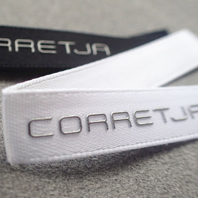 Etiquetas impressas costume tecidas laváveis da roupa do Grosgrain