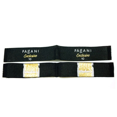 Damasco tecido projeto personalizado Logo Tag Woven Private Labels para a roupa